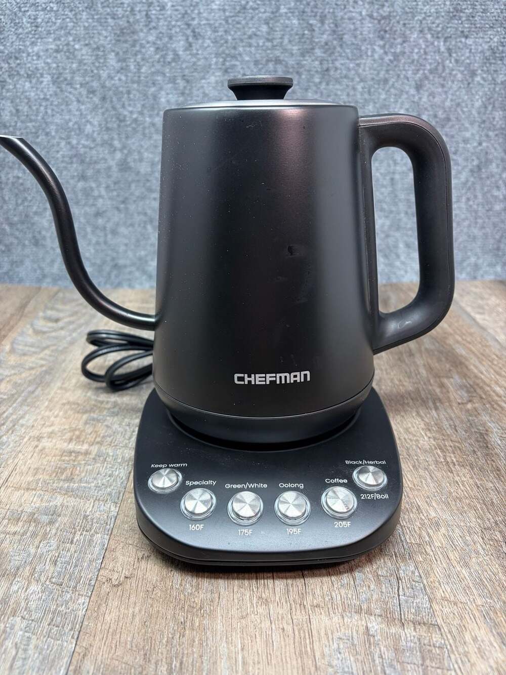 Chefman TrueTemp Precision Control Gooseneck Kettle,Internal Custom temp Control